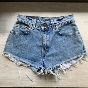 Vintage Levi Distressed Denim Shorts-Urban Renewal